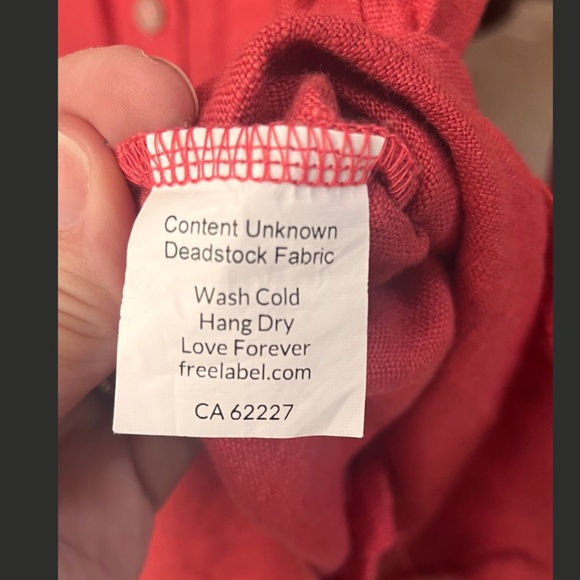 Free Label Raspberry Cora Shacket Button Down Linen Shirt Women's Size 2X - Picture 7 of 8